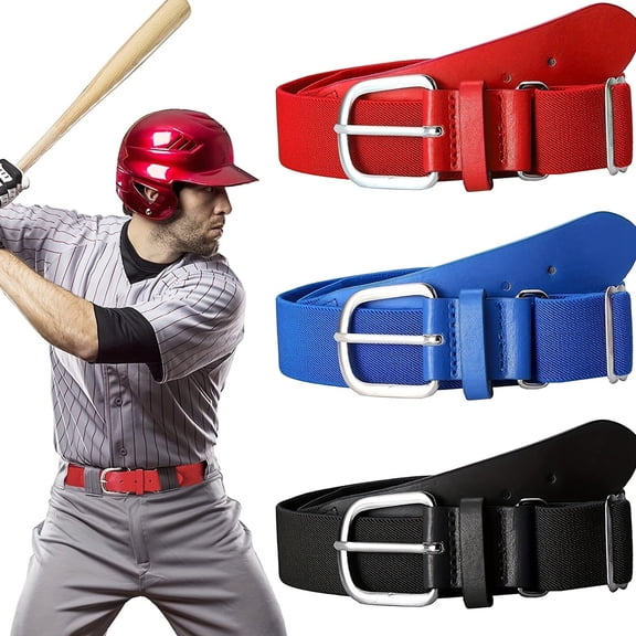 TELOLY Men Youth Baseball Belt Elastic Baseball Waistband Boys Girls Adjustable Length Belt Sports Accessory Navy Blue
