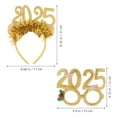 thumbnail image 2 of PTOOTP 1Ensemble Bandeau Doré 2025 Nouvel An Festif pour Adultes, 2 of 5