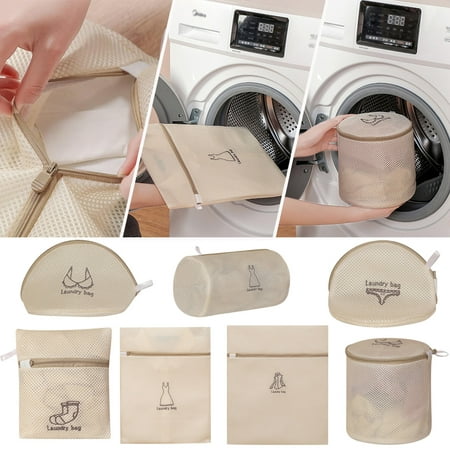 

WNG Durable Fine Mesh Laundry Bags for Delicates with Zipper Travel Storage Organize Bag Clothing Washing Bags for Washing Machine Laundry Blouse Bra Hosiery Stocking Unde