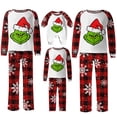 thumbnail image 1 of Conjuntos de pijamas navideños familiares a juego Grinch 2024, pijama de Grinch con parte superior y pantalones de pijama a cuadros, pijama de Grinch para niños y adultos para la familia, 6 Años, 1 of 4