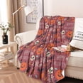 thumbnail image 2 of Happy Halloween Pattern Round Blanket,Comfortable Soft Flannel Throw Blanket,All Season,Warm Lightweight Blankets for Sofa Bed Couch Living Room Chair 47"x47", 2 of 5