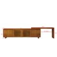 thumbnail image 2 of 63" Mid-Century Modern Extendable TV Stand with Storage & Adjustable Panel for TVs up to 75", For Living Room, Bedroom, 2 of 11
