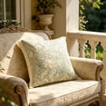 thumbnail image 4 of ChicYu Pillow Cover Throw Tassel Fringe 18x18 Inch Cotton Linen Decorative Cushion Case Floral Pattern for Sofa Couch Bed Living Room Bedroom Funda de Almohada, 4 of 5