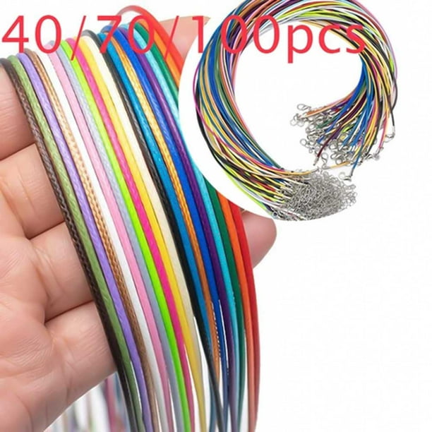 40/70/100Pcs Beading Cord Colorful Wax Rope Necklace Handmade DIY String  Jewelry 