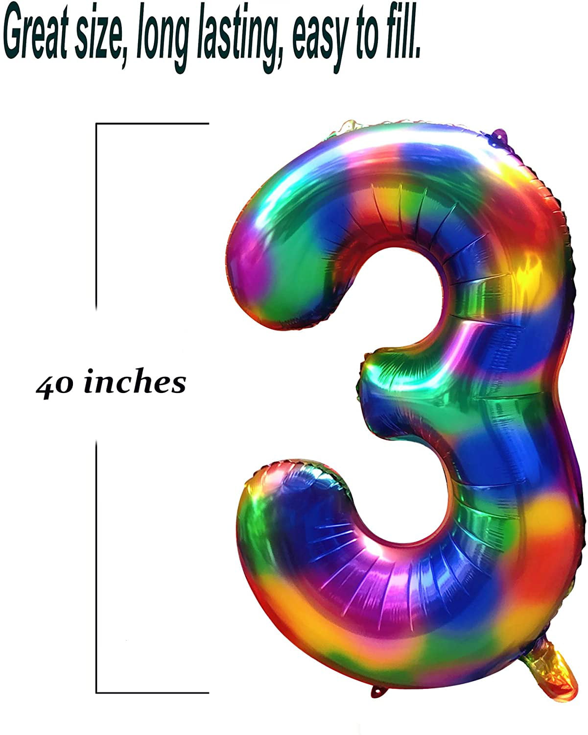 Details about   Foil Balloon Number Rainbow Colours Rainbow Colourful Balloon Helium Birthday 