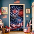 thumbnail image 5 of erdimoy 4th of July Patriotic Door Cover Banner, 35×70 Inch Firework & American Flag Backdrop for Independence Day Decor, 5 of 6