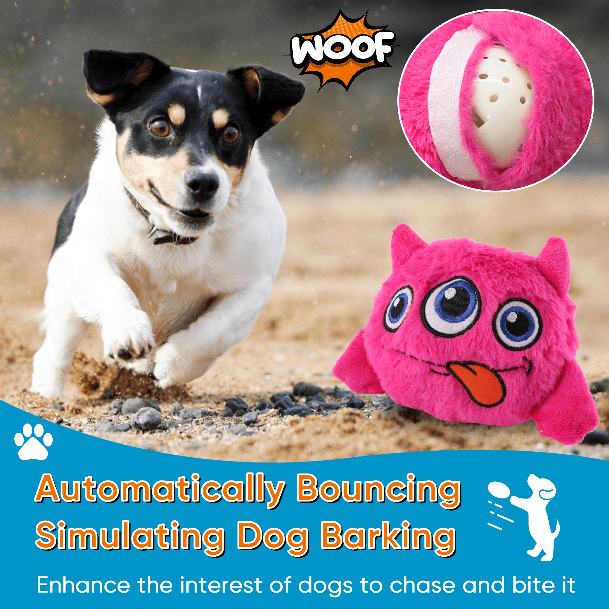 Petbobi Interactive Talking & Motorized Dog Toy Ball: Wobble Bouncing,  Giggling Plush Pet Toy for Small & Medium Dogs - Walmart.com