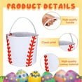 thumbnail image 4 of YingYouFu Baseball Easter Basket Halloween Sports Baskets Canvas Easter Eggs Hunt Candy Bucket Tote for Easter Halloween, 4 of 6