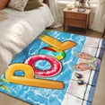 thumbnail image 6 of Rectangle Area Rug 3x5ft,Summer Vacation Swimming Pool Washable Carpet Non-Slip Runner Accent Rugs Indoor Floor Mat for Bedroom Living Room Decor,Sunglasses Slippers Palm Tree, 6 of 9