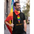 thumbnail image 2 of Pride Shirt for Men - Choose Equality Ice Cream Rainbow Design - Support for LGBTQ Rights - XX-Large Black, 2 of 6