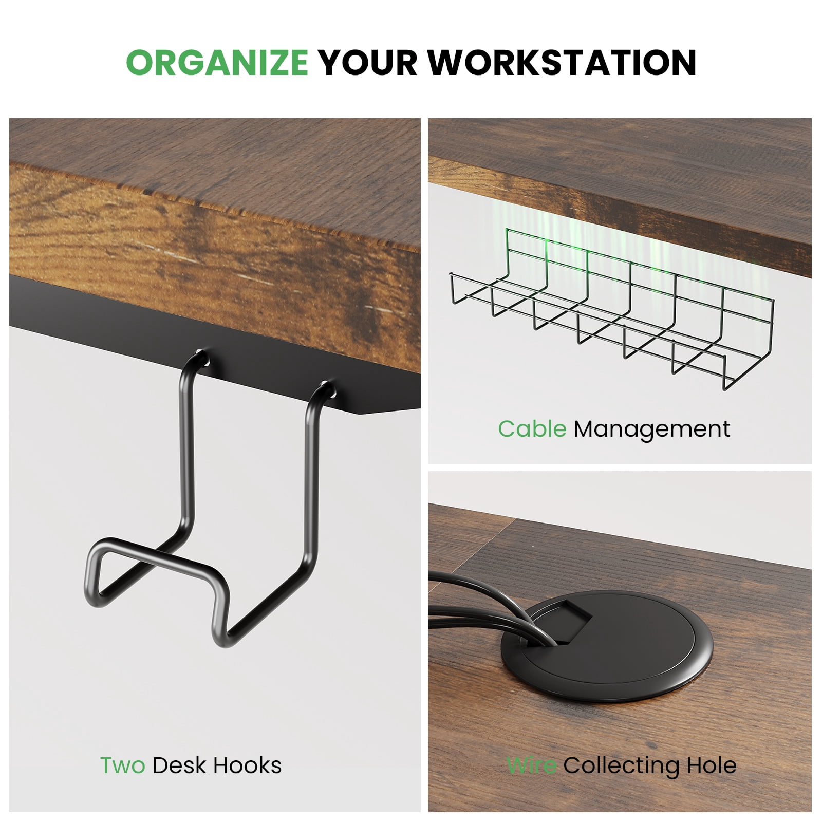 Electric Standing Desk with Memory Controller, Adjustable Height Sit Stand Desk, Quiet Motor, Heavy-Duty Steel Frame, 202 lb Capacity