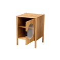 thumbnail image 2 of Baxton Studio Table d'Appoint en Bambou Brun Naturel Transitionnel Moderne Mi-Siècle 1 Porte, 2 of 5