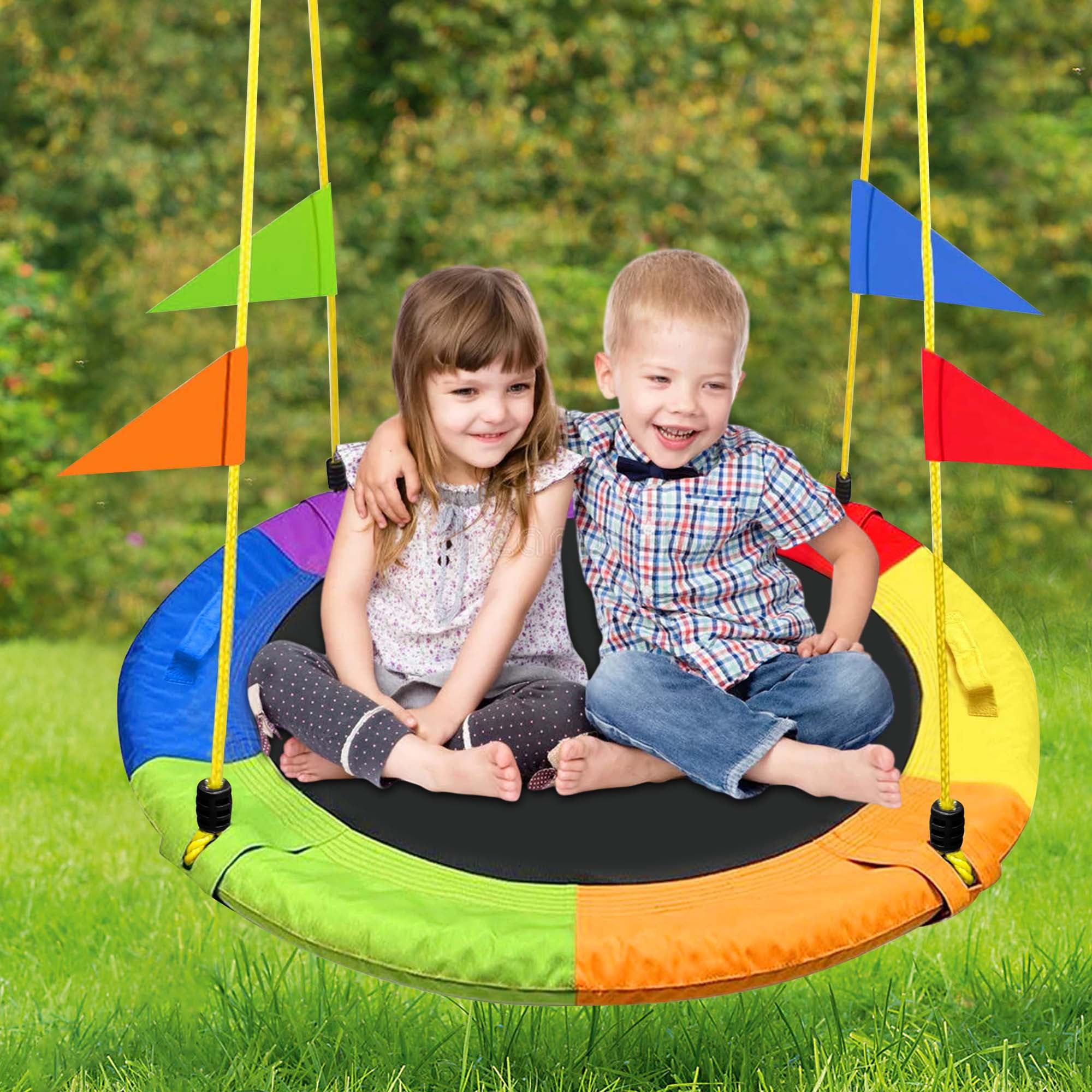 ECHO - good swing Amazon.com: ZENY Swing Set with Saucer Swings for Outdoor