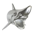 thumbnail image 1 of Benzara BM188310 Decorative Polyresin Shark Head Wall Decor - Silver, 1 of 1