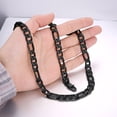 thumbnail image 3 of PROSTEEL Black Figaro Chain Necklace 9mm 24 Inches Fashion Stainless Steel Birthday Valentines Day Jewelry Gift for Men Women Adults Age, 3 of 7