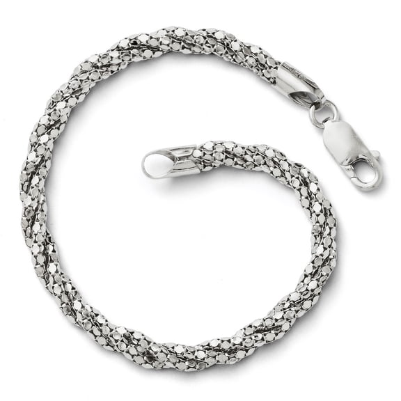 FJC Finejewelers Sterling Silver Polished Mesh Bracelet