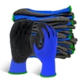 thumbnail image 1 of Guantes de trabajo con revestimiento de látex Gloves Evridwear, talla XL, azul, 12 pares, 1 of 9