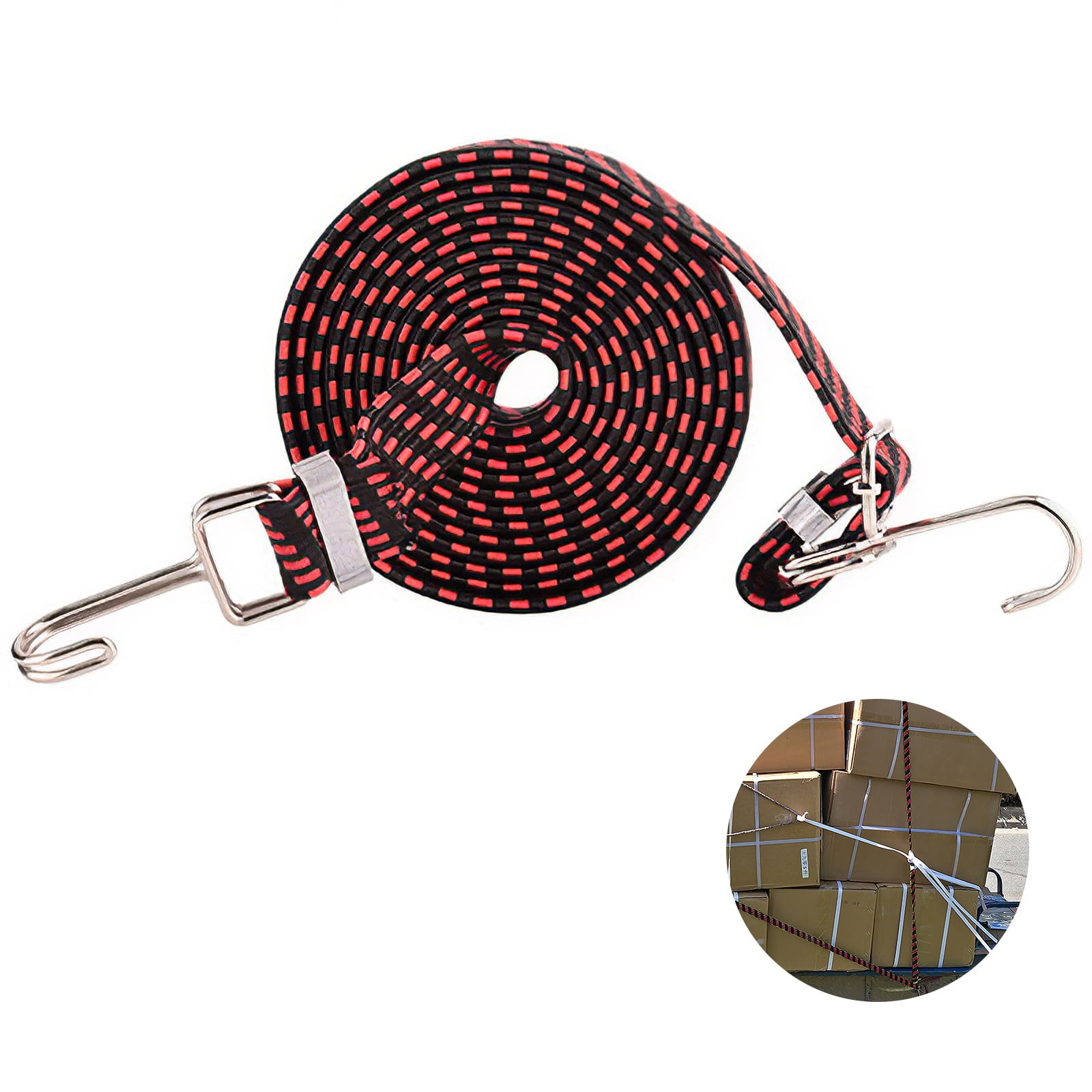 Elastic Tightening Hooks Cord Bungee Ties Rope Buckle External Strapping Hook 