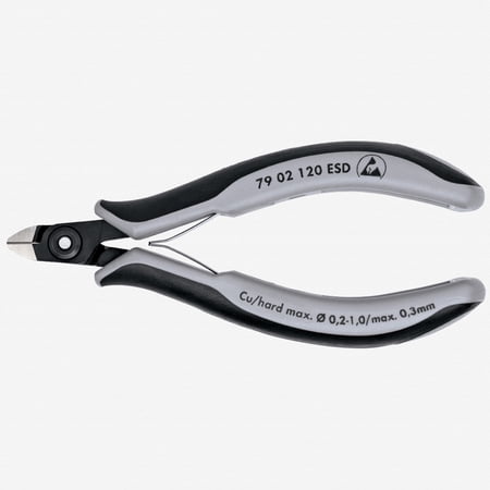 UPC: 0843221013677 | Knipex Precision Diagonal Cutting Plier 4-3/4 L 79 02 120 ESD