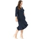thumbnail image 4 of Vestido Midi Con Volantes Cuello  V De Cóctel TalGrande PaMujer Azul 3XL, 4 of 6