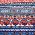 thumbnail image 4 of Chezmoi Collection Shore 3-Piece Boho Stripe Quilt Set, Medallion Floral Colorful Bohemian Printed Microfiber Lightweight Bedspread Set, Queen (100" x 95"), 4 of 9