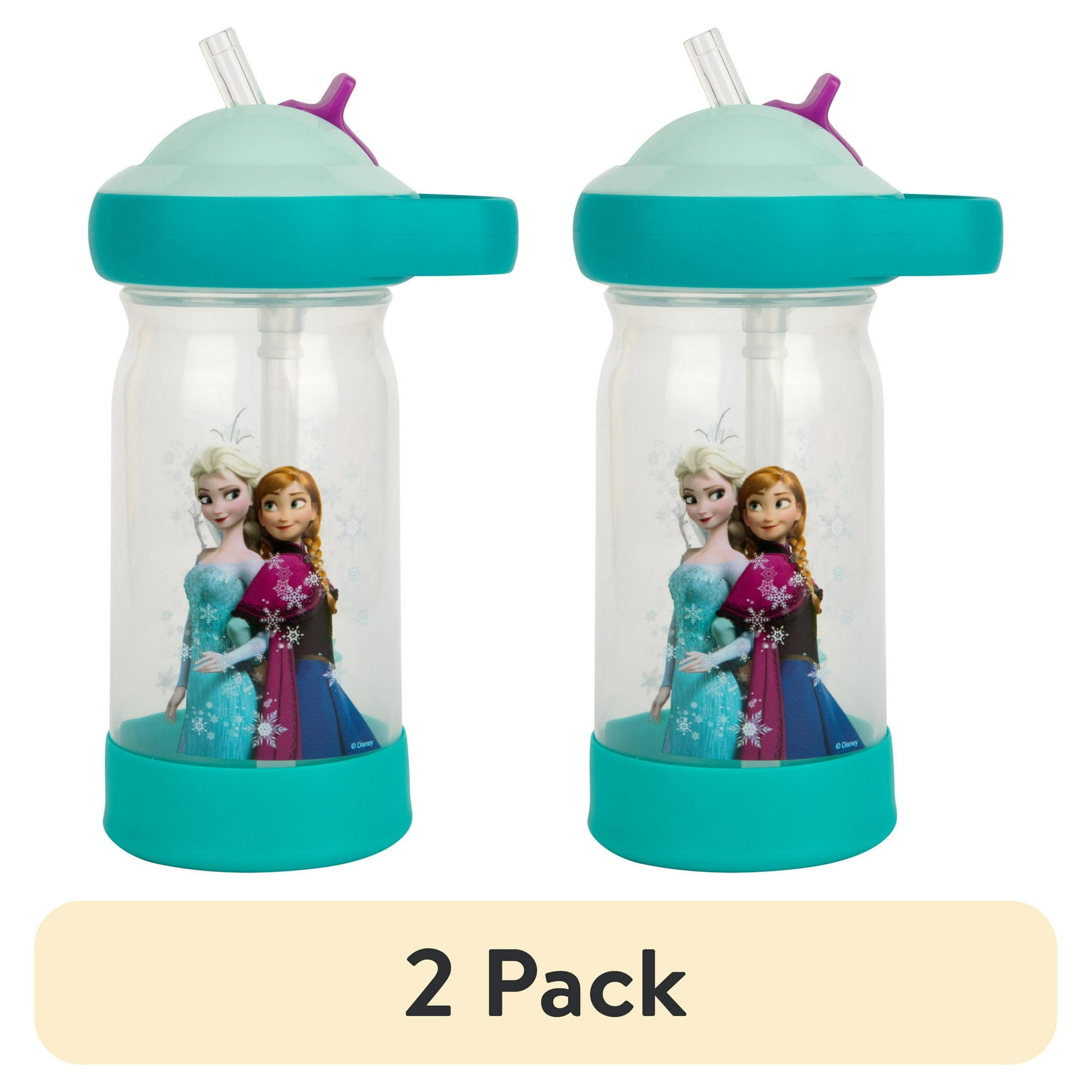 (2 pack) The First Years Disney Frozen Sip & See™ Toddler Water Bottle with Floating Charm 12 Oz