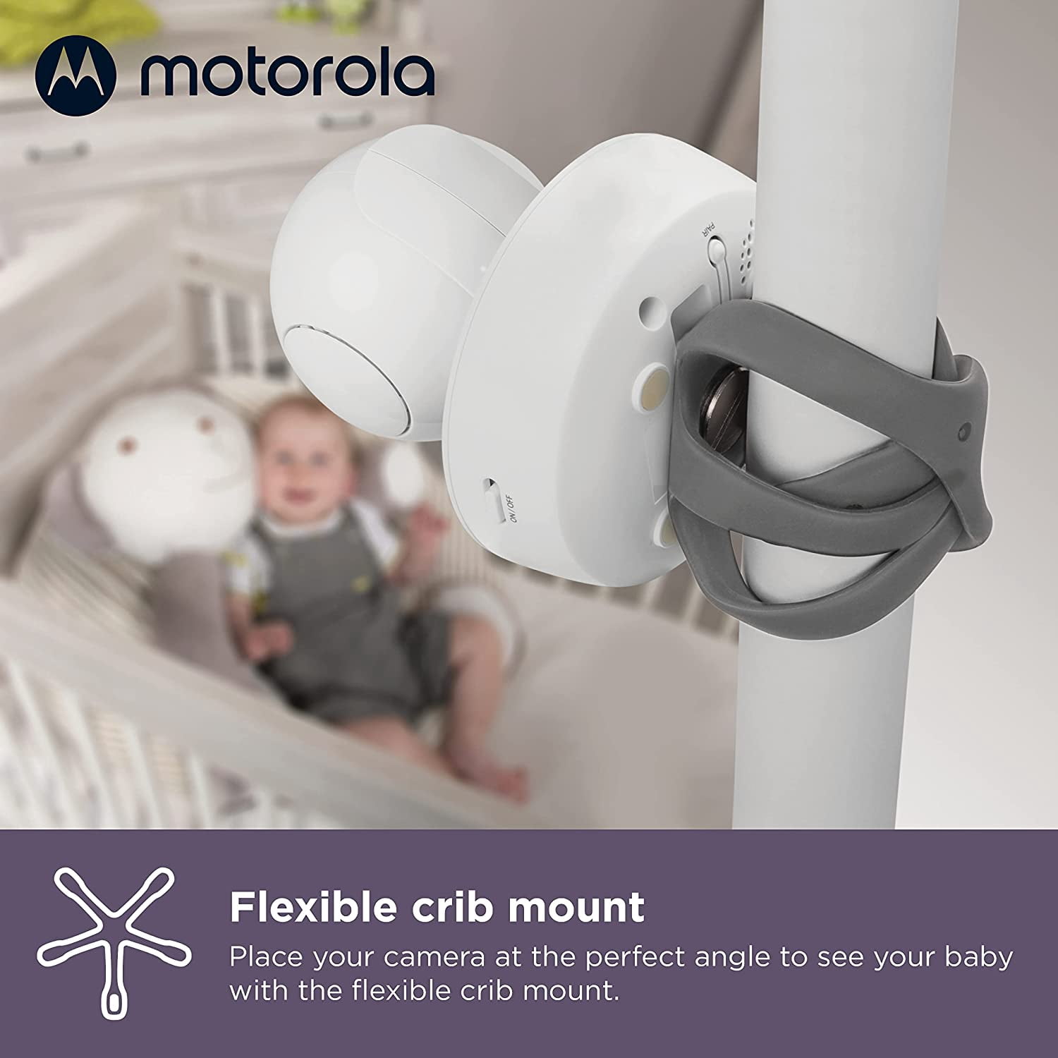 Motorola VM855 Connect HD Wi-Fi Video Baby Monitor with 5" Color Screen & Flex Mount|Two-Way Talk