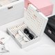 thumbnail image 3 of Estuche para Joyas, Jewelry Organizer Caja Organizadora con 8 Bolsillos para Joyería Anillos Aretes Collares Pulseras -Blanco, 3 of 7