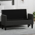 thumbnail image 2 of 52" Upholstered Storage Bench in Dark Gray, 2 of 7