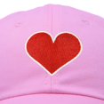 thumbnail image 2 of DALIX Big Heart Womens Hat Embroidered Baseball Cap in Light Pink, 2 of 6