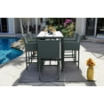 thumbnail image 5 of Milan 7-Piece Aluminum Outdoor Patio Furniture Bar Table Set in Charcoal w/Bar Table and Six Sling Bar Chairs, 5 of 9
