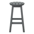 thumbnail image 3 of Costaelm Paradise 24" HDPE Round Outdoor Patio Counter Height Bar Stool, Gray, 3 of 8