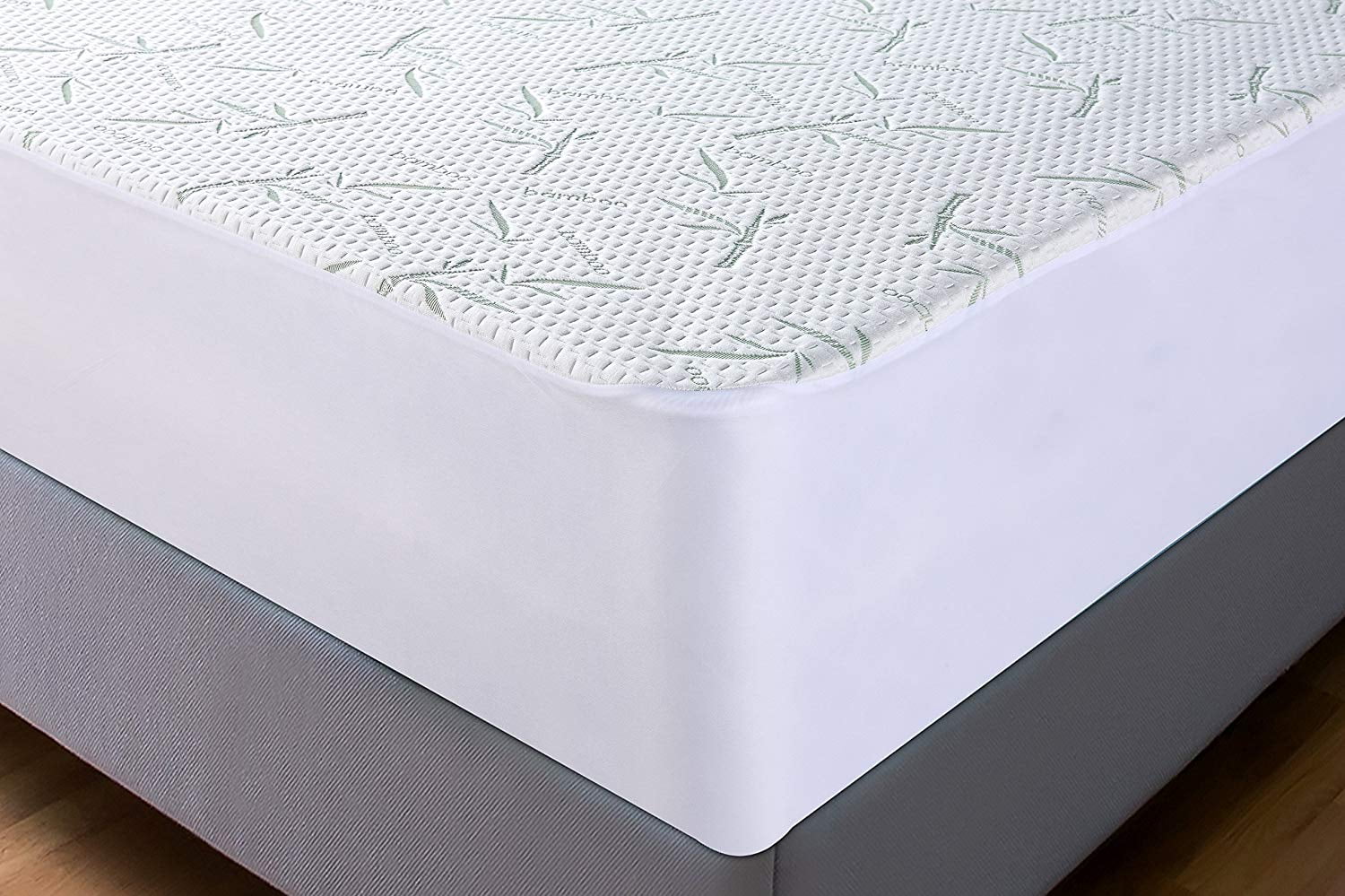 Bamboo Hypoallergenic Mattress Protector Cover Breathable Cool Cycle Technology 