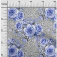 thumbnail image 1 of oneOone Viscose Jersey Medium Purple Fabric Leaves & Rose Floral Fabric For Sewing Printed Craft Fabric By The Yard 60 Inch Wide, 1 of 5