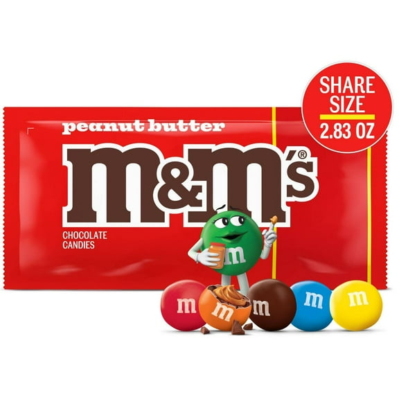 MM's Peanut Butter Share Size Chocolate Candy - 2.83oz - Pack of 2