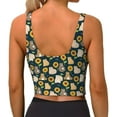 thumbnail image 2 of Yiaed Bear Sunflower Print Ladies Waistcoat Women Sports Vest Vest Sports Women Sports Top Yoga Vest for women-Small, 2 of 8
