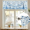 thumbnail image 7 of Polka Dot Theme Valances for Windows, 60 x 18in, Watercolor Gradient Navy Blue Rod Pocket Kitchen Valance Curtain Light Filtering Window Treatments for Living Room Bedroom, 1 Panel, 7 of 7