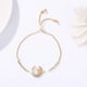 thumbnail image 5 of Oro plateado colorido Star Moon pulsera llena de pétalos Star Moon Rhinestone pulsera de ajuste Zirconia pulseras para las mujeres, 5 of 5