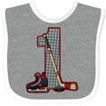 thumbnail image 3 of Inktastic First Birthday Red Hockey Boys or Girls Baby Bib, 3 of 4