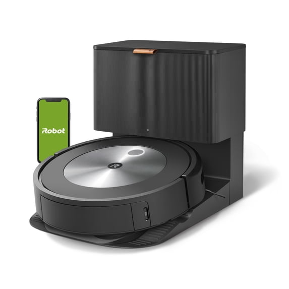 Restored iRobot® Roomba® j7+ (7550) Self-Emptying Robot Vacuum – Identifies and avoids obstacles like pet waste & cords, Empties itself for 60 days, Smart Mapping, Works with Google, Ideal for Pet Hair