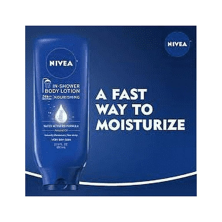 NIVEA In-Shower Body Lotion, Nourishing Formula, 13.5 oz, Pack of
