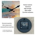 thumbnail image 2 of Beach Wall Clock Battery Operated 10 Inch Small Wooden Wall Clock Silent Decorative Clock for Kitchen Living Room Home Office, 2 of 6