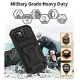 thumbnail image 3 of Allytech Rugged Case for iPhone 13 (6.1") Cover with Built-in Screen Protector, PC Back + Anti-Drop Silicone + Front Metal Frame Shockproof Stand Hand Rope Case for iPhone 13 2021, Black, 3 of 5