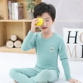 thumbnail image 4 of Girls Pajamas Baby Kids Cartoon Thin Soft Sleepwear Set Striped Print Long Sleeve Round Neck Top and Pants 2 Pieces Homewear Outfits Size 9-10, 4 of 4