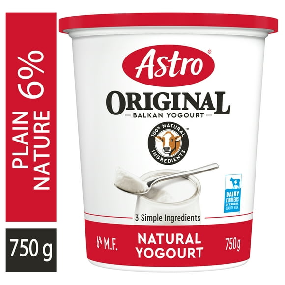 Astro Original Yogourt Nature 6%, Type Balkan 750 g