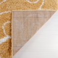 thumbnail image 4 of Ladole Rugs Shaggy Rabat Abstract Pattern Sustainable Spirals Style Indoor Small Runner Rug in Dark Yellow White 2'7" x 4'11", 4 of 4