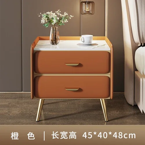 Mesita de noche de almacenamiento oculta, mesita de noche única nórdica estética elegante, Muebles modernos de lujo para Hogar, Muebles que ahorran espacio