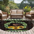 thumbnail image 4 of Spring Eucalyptus Sunflower Round Area Rug 6Ft Washable Circle Rugs for Bathroom Office, Farmhouse Birds Brown Wood Non-Slip Carpet Floor Mats Indoor Outdoor Carpet Runner Aesthetic Home Decor, 4 of 8