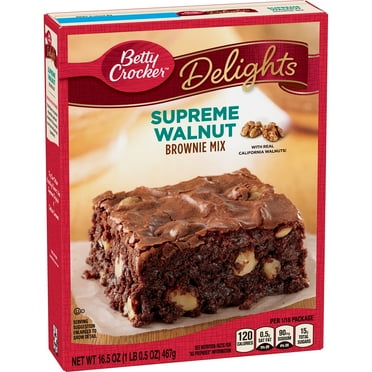 Pack of 2 - Betty Crocker Delights Supreme Walnut Brownie Mix, 16.5 Oz. Packaging May Vary