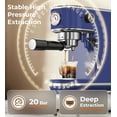 thumbnail image 4 of Máquina de café espresso atatix 20 bar con espumador de leche azul oscuro de 1,3 litros, 4 of 9